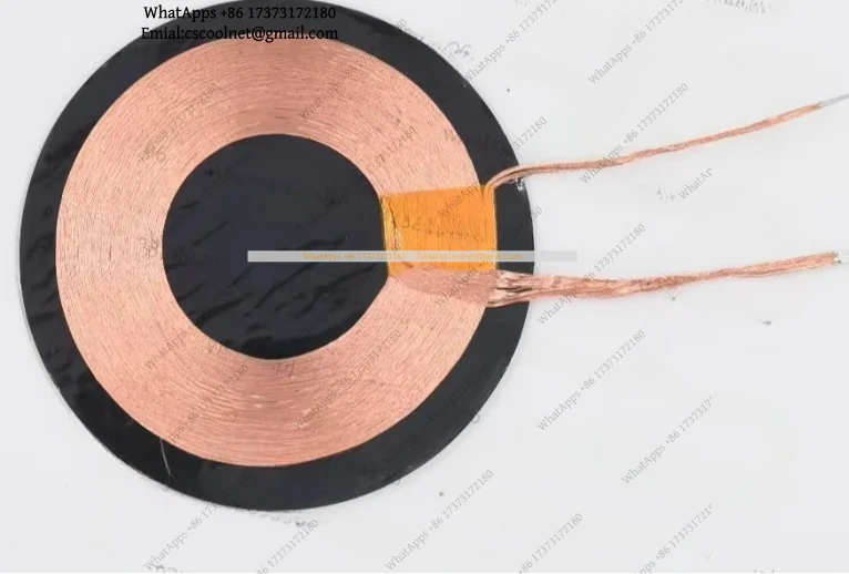 k06 10Pcs 10uH 50mm Flat Copper Coil Inductor Wireless Charging Coil