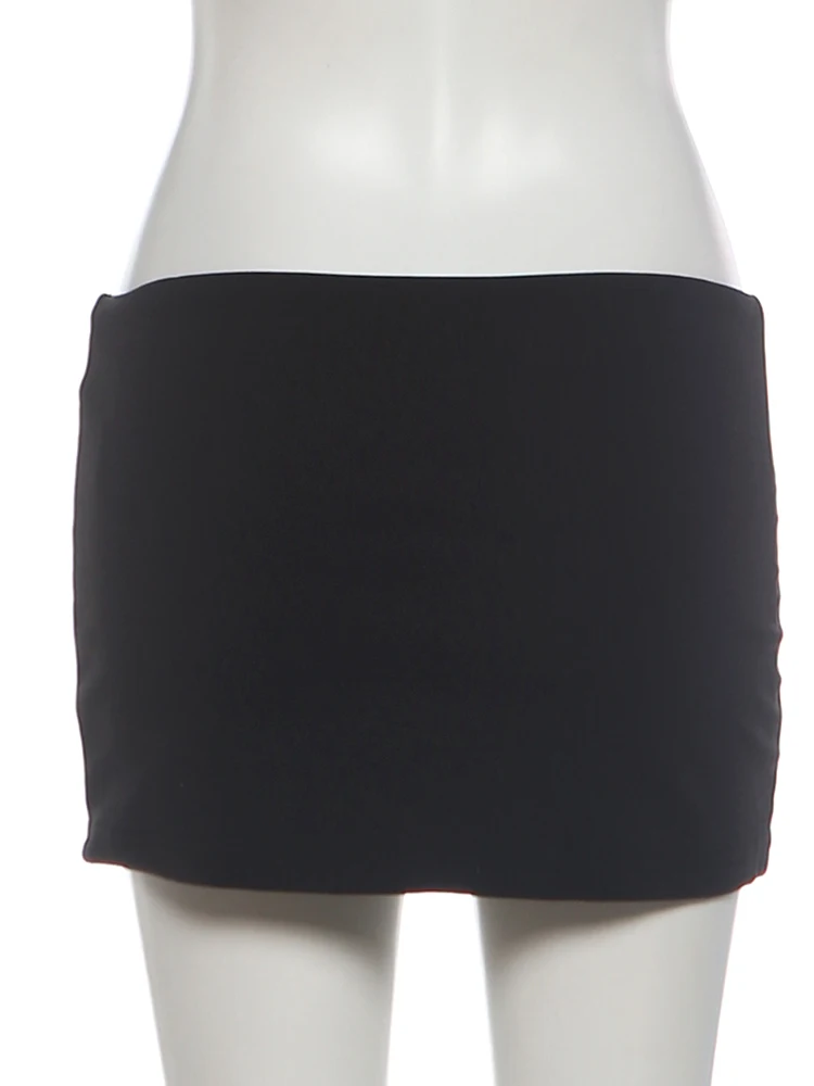 Sisterlinda Chic Trend Rock für Damen, Sexy mit Knopfleiste, Patchwork-Design, Modisch, Vielseitig, Nachtclub-Outfit, Einfache Alltagskleidung – Detail 6