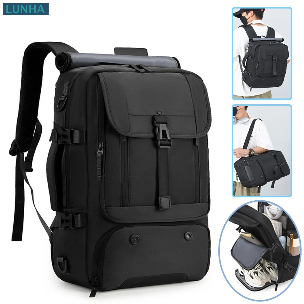 

Мужской водонепроницаемый рюкзак Оксфорд с отделением для обуви для ноутбука, сумка через плечо, дорожные рюкзаки для багажа для занятий спортом на открытом воздухе, унисекс