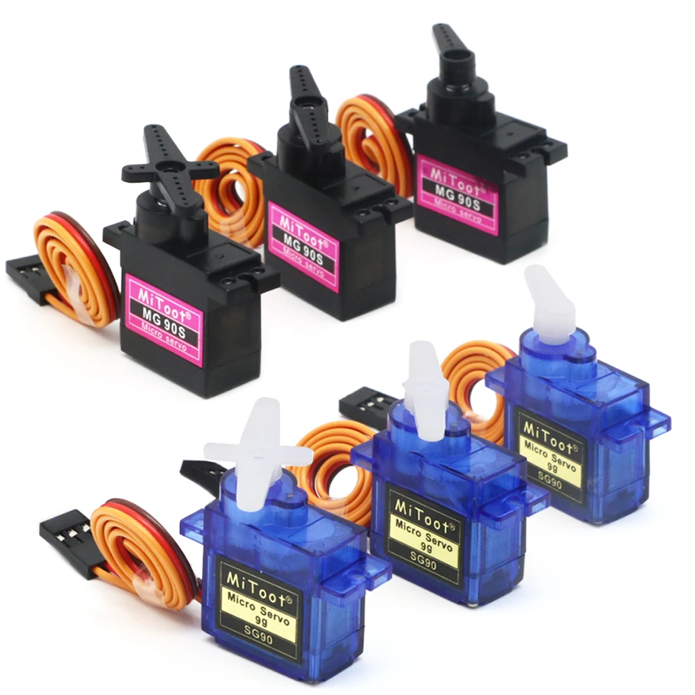 5 / 10 / 20pcs MG90S Metal Gear Digital 9g Servo SG90 For Rc Helicopter Plane Boat Car MG90 9G Trex 450 RC Robot Helicopter