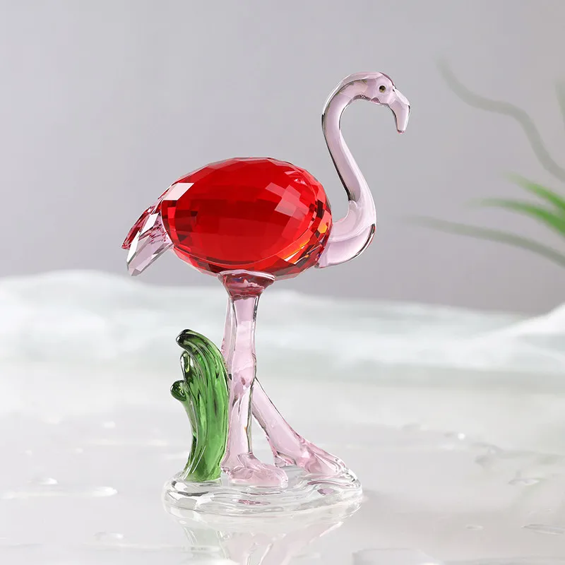 

Crystal Flamingo Qixi Festival Gift Light Luxury Ornament Home Wine Cabinet Art Wedding Room Ornament Creative Crafts