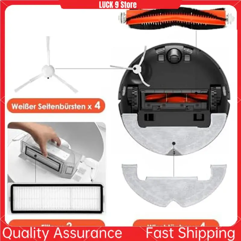 

Main Brush, Robot Vacuum Cleaner Replacement Spare Parts Set For Dreame D10 Plus, Z10 Pro, L10 Plus