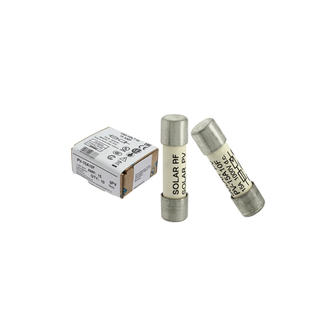 5PCS PV-6A10F PV-8A10F PV-10A10F PV-12A10F PV-15A10F PV-20A10F Solar PV Fuse 1000VDC Cylindrical Photovoltaic Cartridge Fuse