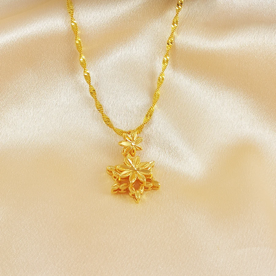 Ethiopian Women's Minimalist Star Design Jewelry Set (Includes Star-shaped Earrings and Necklace Pendant Accessories)