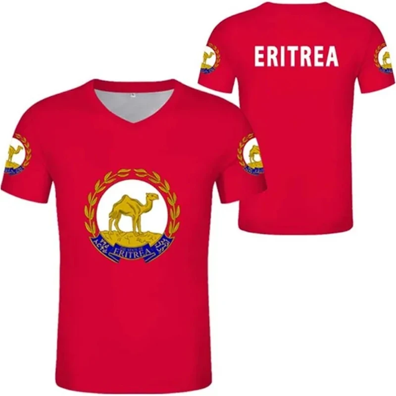 

Eritrea Flag 3D Print T Shirt For Men Clothing Eritrean National Emblem Graphic T Shirts Casual Sports Women Tee Streetwear Tops