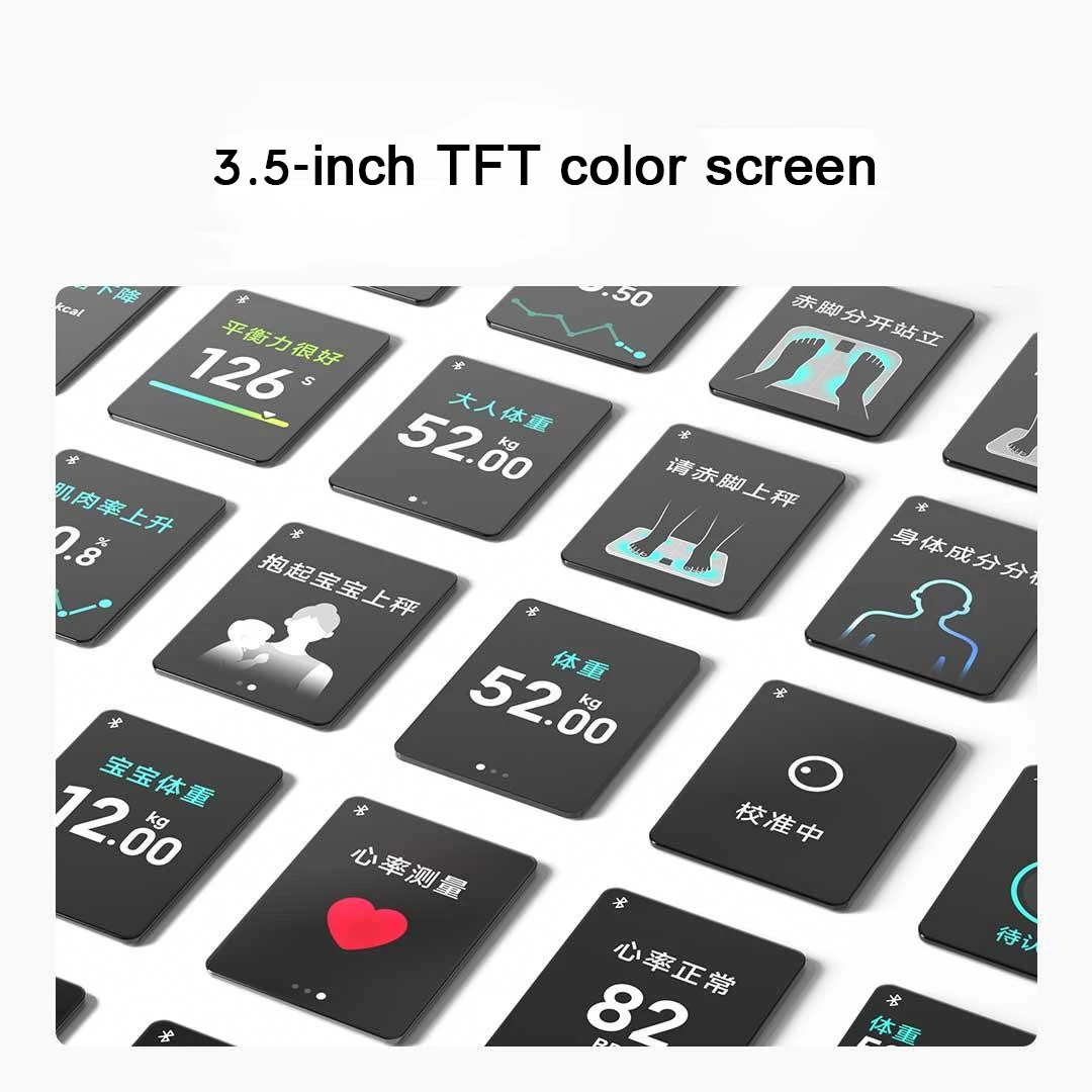 Mijia Body Fat Scale S400 Pro 3.5-inch TFT Color Screen Bluetooth 5.1 Smart Home Body Composition Scale Work with Mi Home APP