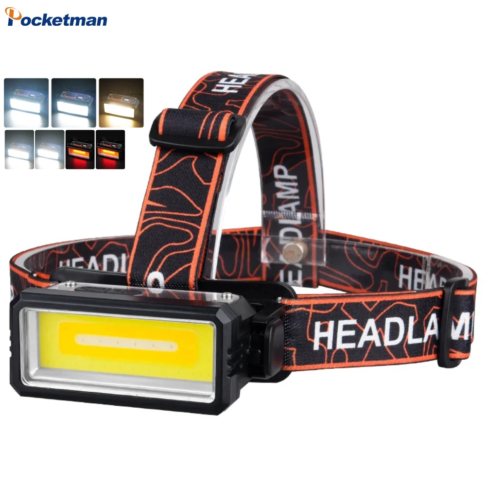 

LED Work Headlamp High Powerful Sensor Headlight USB Rechargeable Torch Outdoor Waterproof Camping Fishing Search Lantern