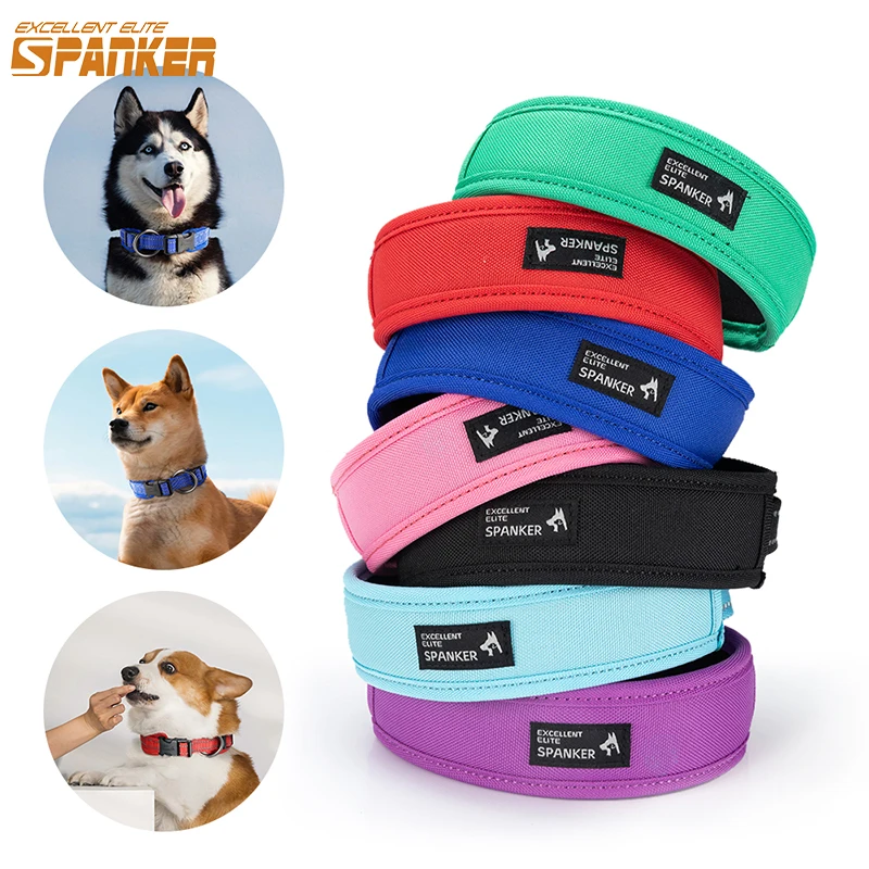 Durable Pet Dog Collars Puppy Pug Collars Breathable Nylon Pet Collar Adjustable for Large Small Dog Nylon Pet Collar