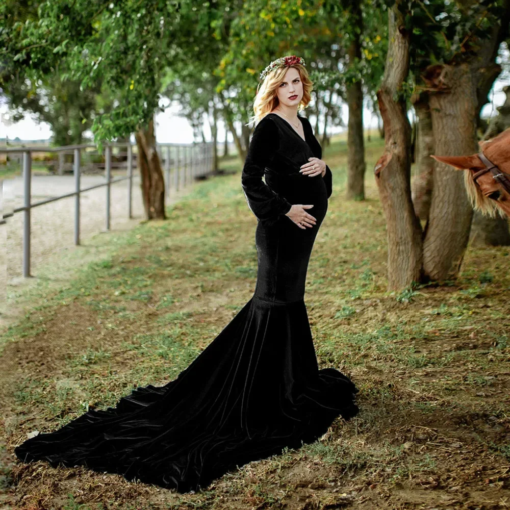 Maternity Dress For Party Photography Pregnancy Dress  Cute Pregnant Women Maxi Gown Photoshoot Prop