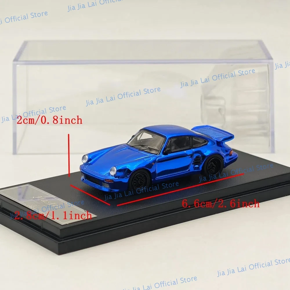 Maestro 1:64 Modelo de coche de juguete de aleación realista con cubierta de motor abierta, pieza de exhibición y regalo de estilo pájaro negro coleccionable, nuevo