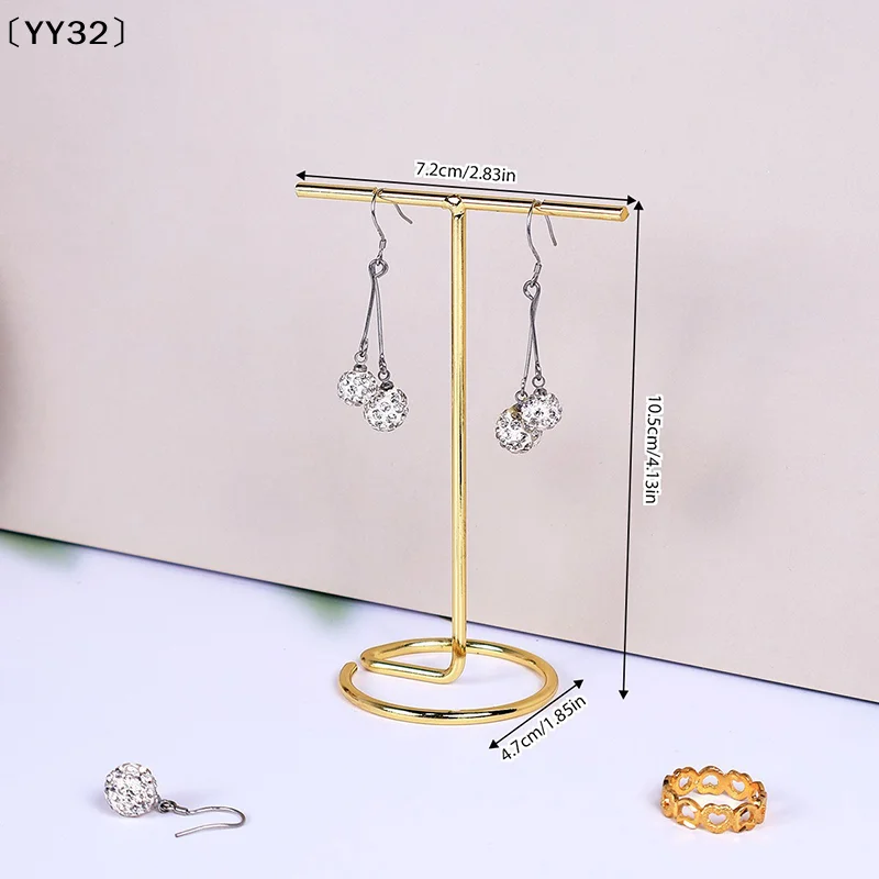 Jewelry Display Rack Metal T-shaped Earrings Necklace Storage Holder Stand Show Charms Universal Professional ShowcaseYY32