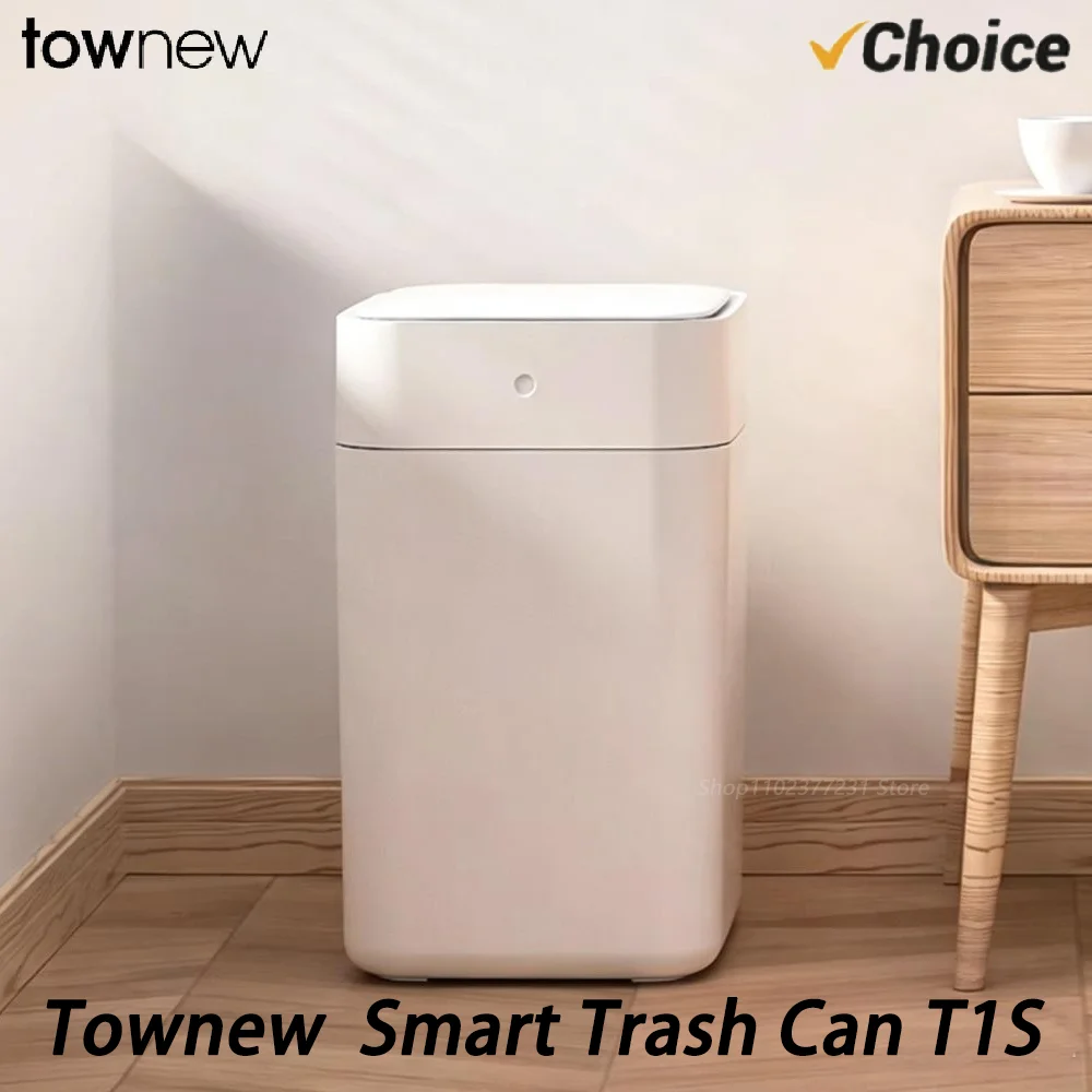 NEW Townew Smart Trash Can T1S 15.5L LargeCapacity Long Endurance Automatic Bag Switching One-Piece Trash Box Intelligent Chips