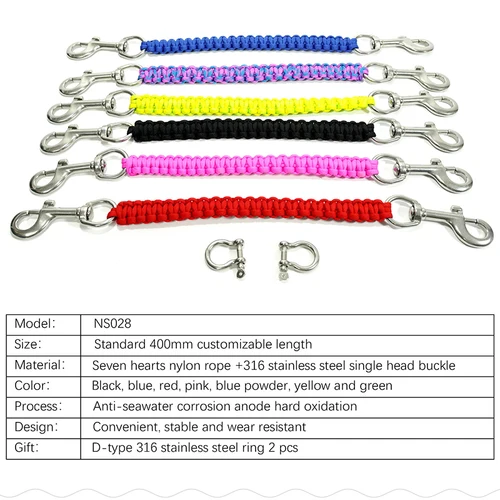 Imagen 2 del producto Asa para cámara de buceo, cuerda, cordón, correa, portador, Gopro, Sony, Canon, soporte de luz, accesorio de fotografía subacuática