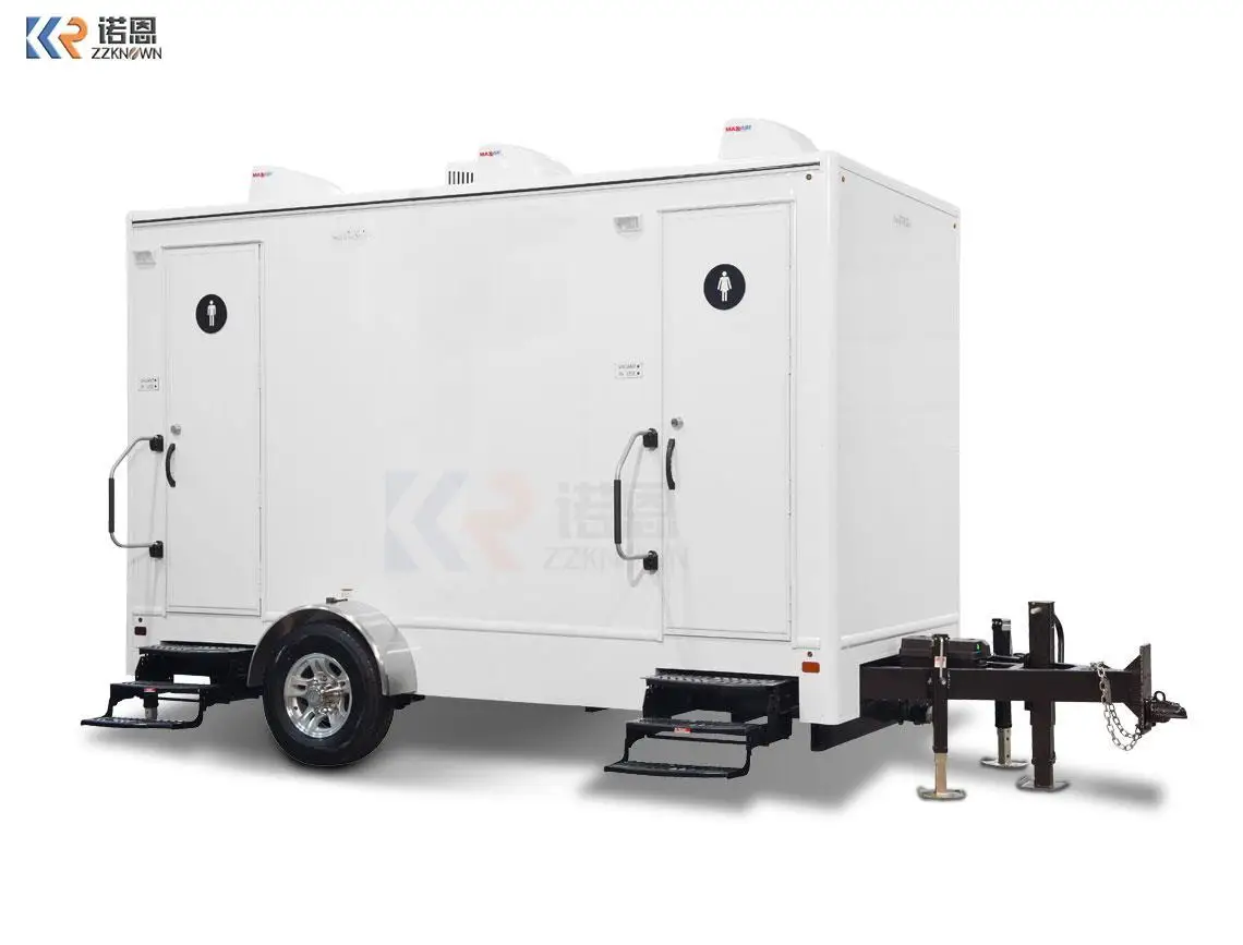 Mobile Bathroom And Restroom China Supply The Latest Design Outdoor Luxury Portable Toilet Trailer