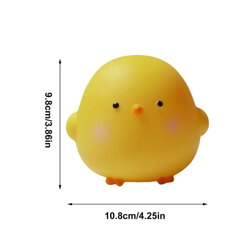 Cute Cartoon Chicken Bedside Night Light, Amamentação Novidade Iluminação, Estátua de animal bonito interior para o quarto das crianças