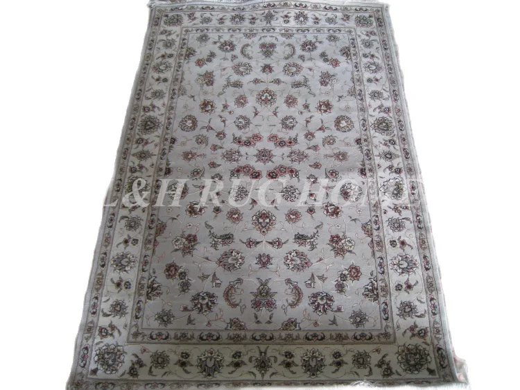 

Free shipping 4'x6'160 Line Persian carpet 100% New Zealand wool and handmade, space dyed yarns