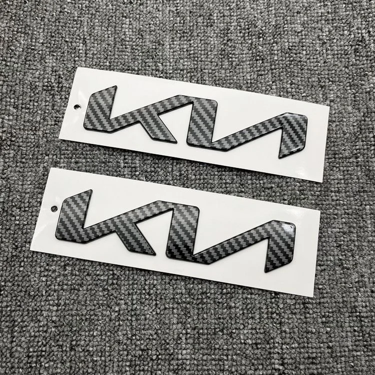 1pcs KN ABS Car Front logo sticker Rear Bumper tail door trunk sticker car rear Emblem sticker styling Accessories For new Kia