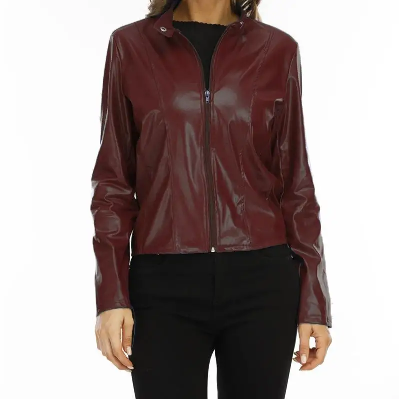 レディース レザー スーツ スモール ジャエット ロング スヴェ 人工皮革 ミッドイヤー 春 ファイオン ヨーロッパ スレ レギュラーフィット