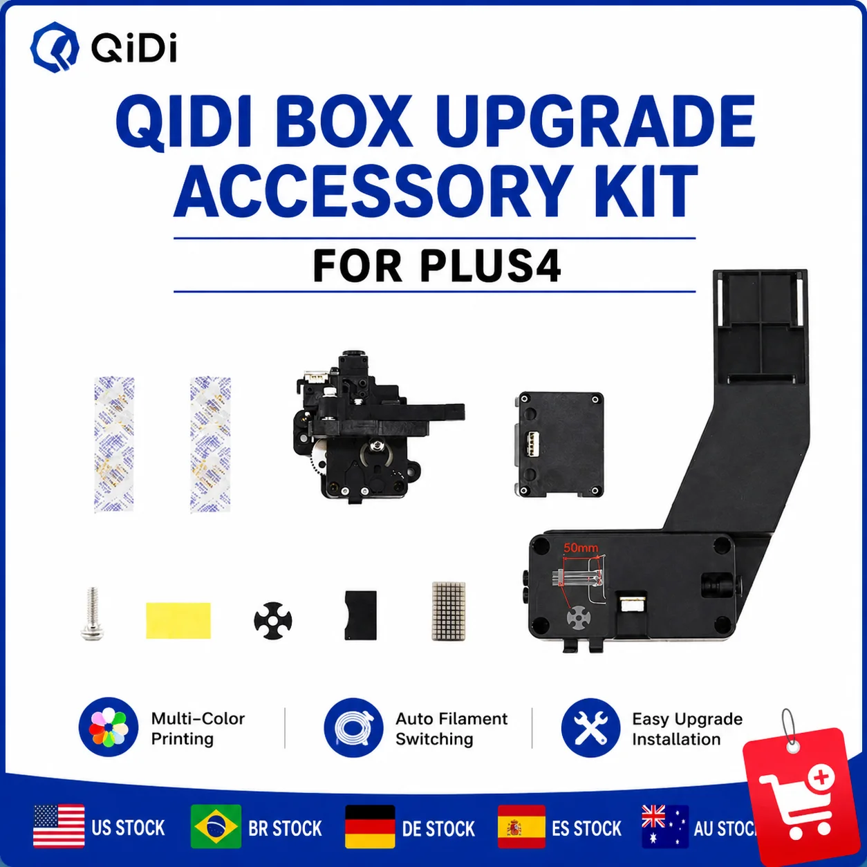 QIDI BOX Upgrade Accessory Kit for PLUS4 Multi-Color Printing Upgrade Auto Filament Switching Original QIDI Accessory