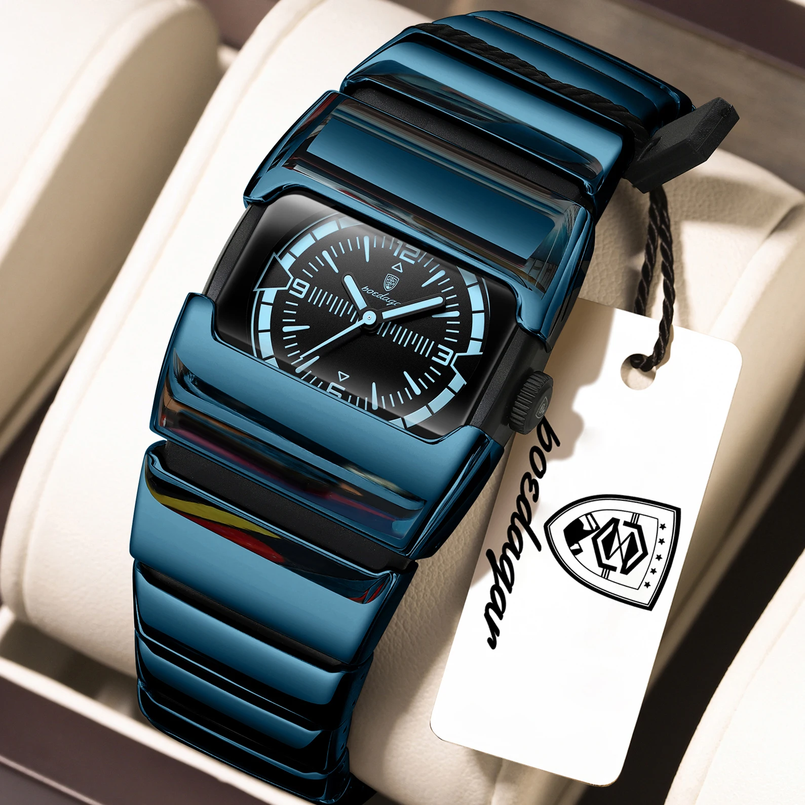 POEDAGAR Top High Quality Man Wristwatch Luminous Waterproof Stainless Steel Men Watch Fashion Sports Quartz Men's Watches Reloj