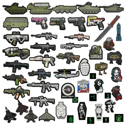 New Design Tactical Tank Rubber Patch Q Edition Weapon PVC Armband, Russian Drone, Mini Fighter IR Reflective Backpack Patch