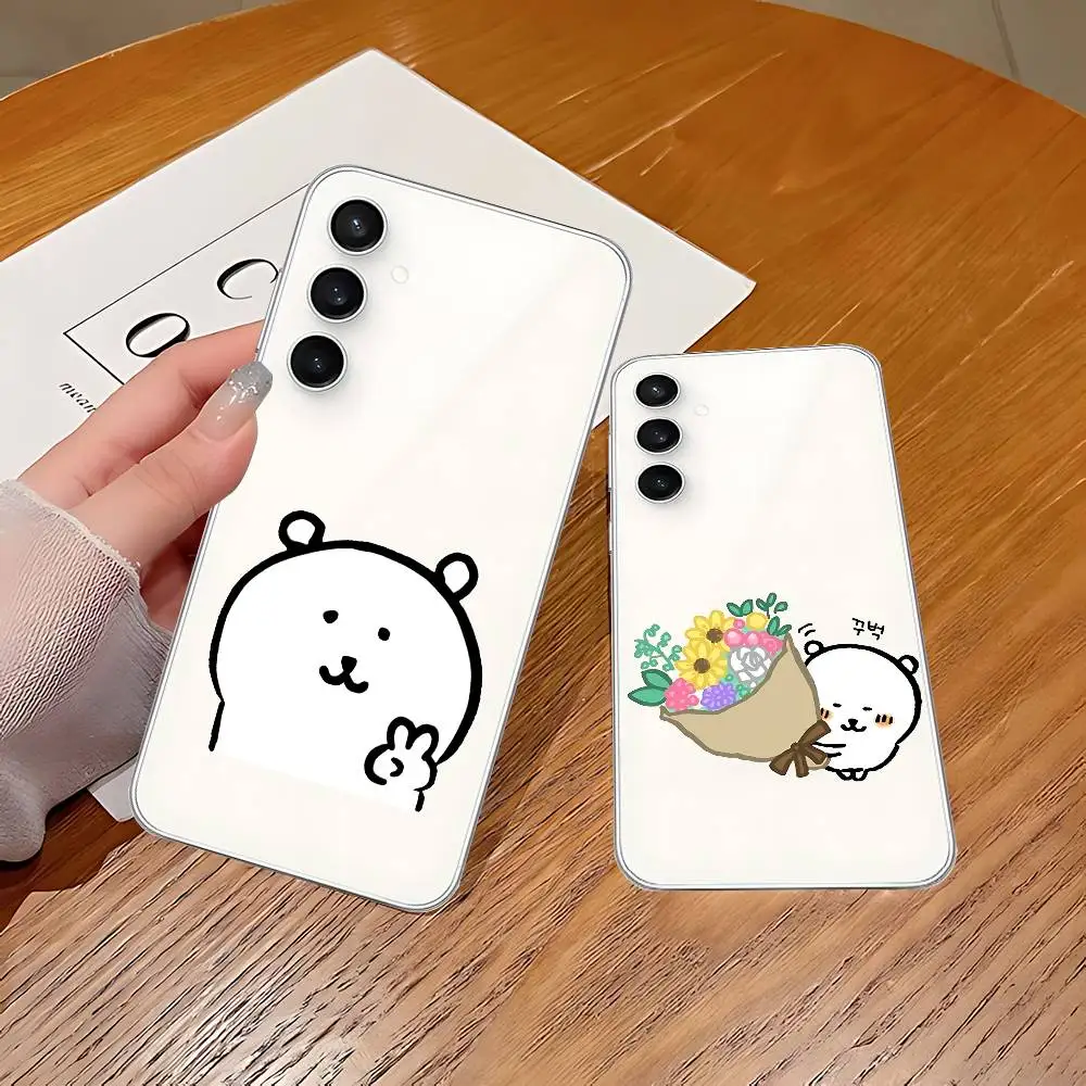 Niedliche J-Joke Bear Handyhülle für Samsung Galaxy S21 S22 S23 S24 S25ULTRA FE Ultra Plus5G A52S Transparente Hülle