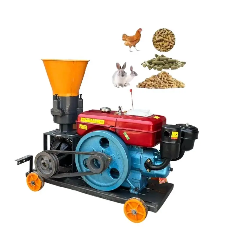 Animal Feed Pellet Machine Poultry Cattle Pig Feed Pressing Pelletizer Farming Chicken Food Granulator