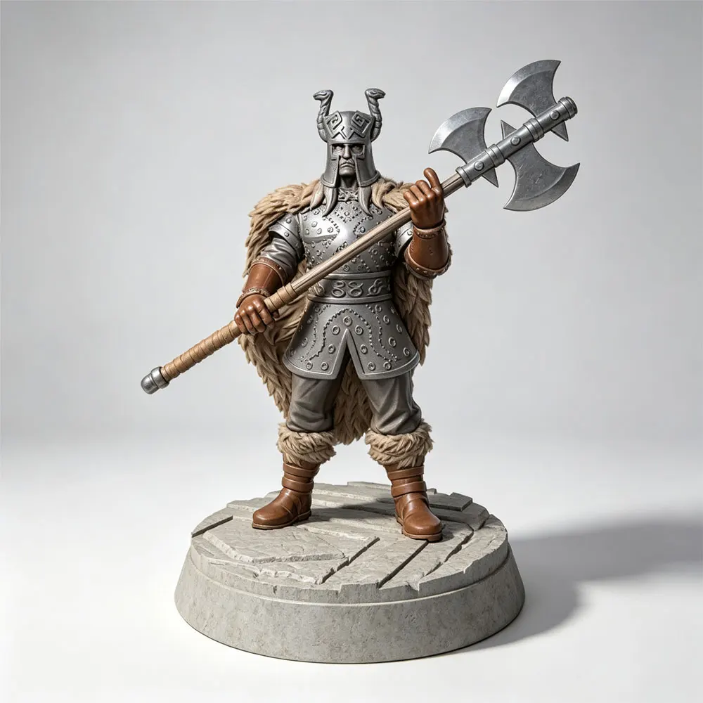 1/24Nordic Viking axe-wielding warrior miniature resin model, suitable for board game chess pieces, 3D printed statue, unpainted