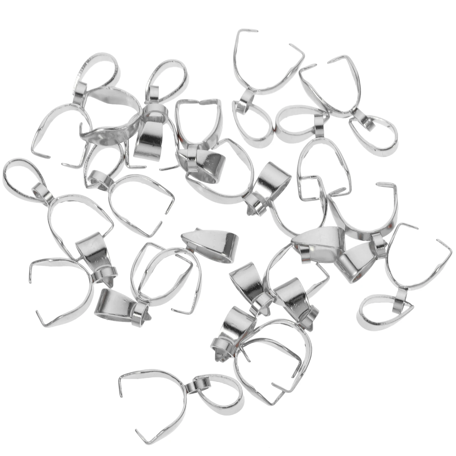 

20pcs Stainless Steel Necklace Clips Pinch Clasps Pendant Connectors DIY Jewelry Making Supplies Accessories