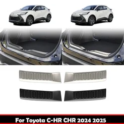 For Toyota CHR C-HR 2024 2025 stainless steel Built-in Rear Bumper Protector door Sill Trunk Tread Plate Trim Accessories