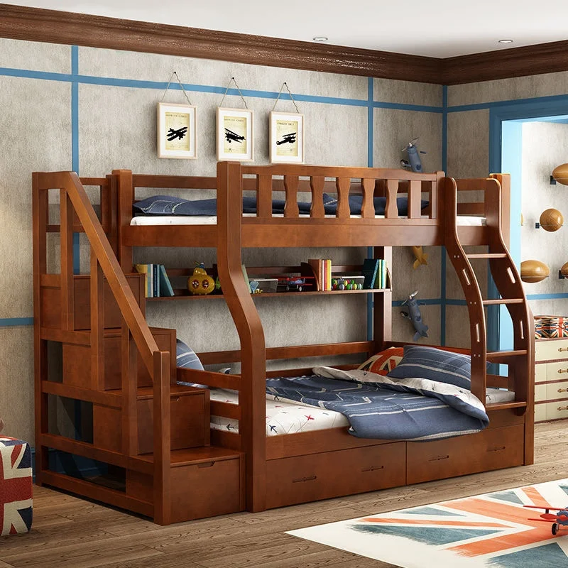 # Modern Solid Timber Bunk Bed with Underbed Drawer Organizer Twin Sleeper for Bedroom & Hotel Use Eco-Friendly