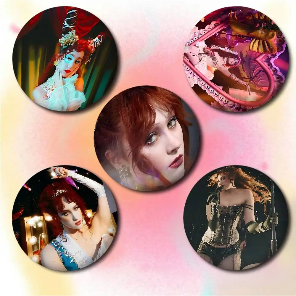 Insignias de cantante americana C-Chappell Roan, alfileres de botón suaves de hojalata creativos, broche con icono de Animal, insignia para mochila de solapa
