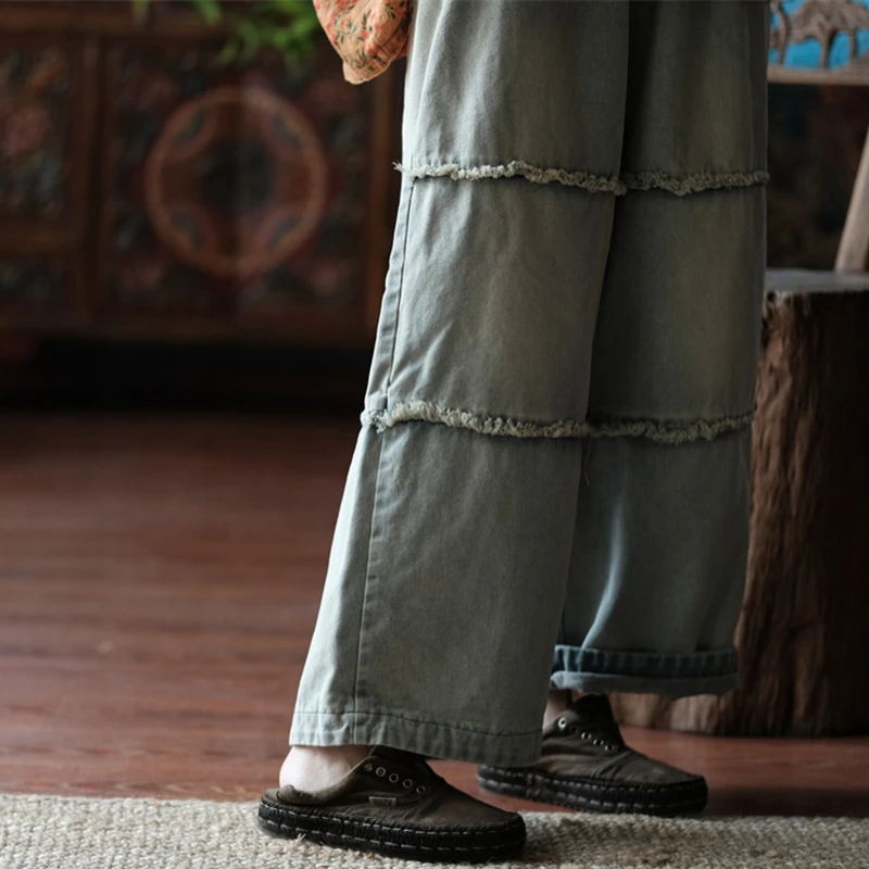 

Женские повседневные джинсы с высокой талией, Новое поступление, осень 2025 года, винтажный стиль, свободные удобные женские джинсовые широкие брюки M2007