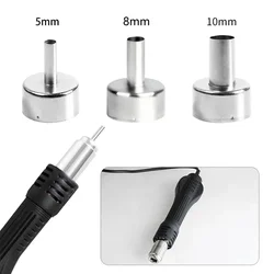 3pcs Multifunction Welding Nozzle Stainless Steel Hot Air Station Round Nozzles For 858 858D 868D Soldering Head