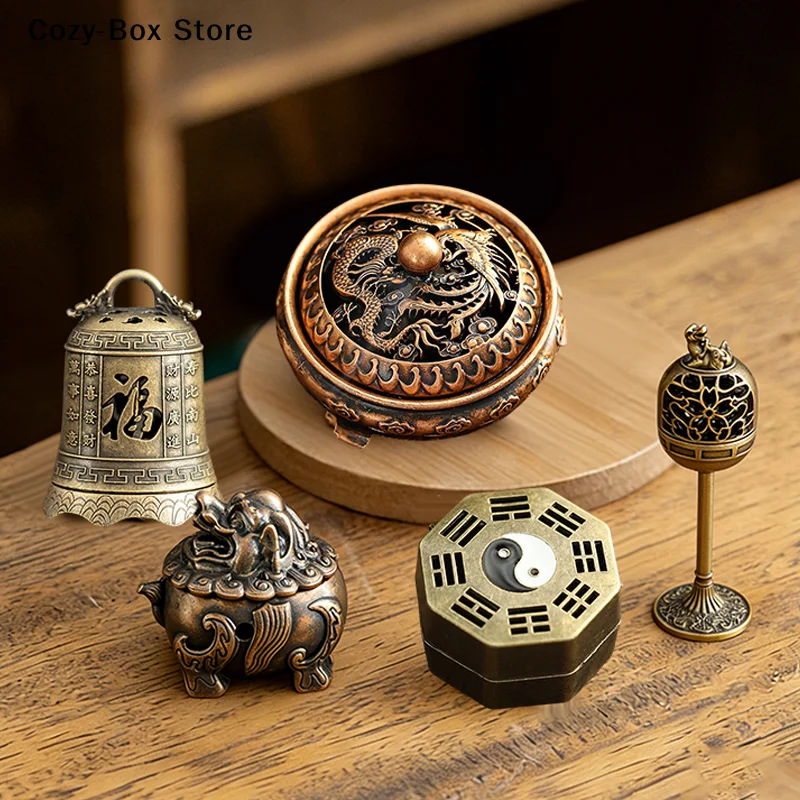 Home Fragrance Miniso - [ZY]Vintage Alloy Incense Burner Stick Holder