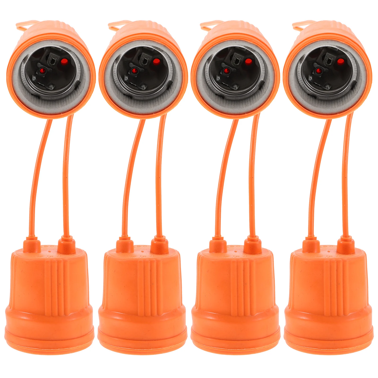 

8PCS E27 Lamp Holder Ceramic PVC Waterproof Light Socket Bulb Base Screw Design For Ch eliers Wall Lamps Bedroom Lighting