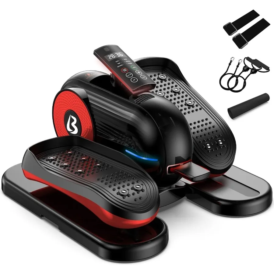 آلة بيضاوية الشكل تحت المكتب لكبار السن: جهاز تمرين بدواسة كهربائية مع تصميم مجمع بالكامل للأمام والخلف #1