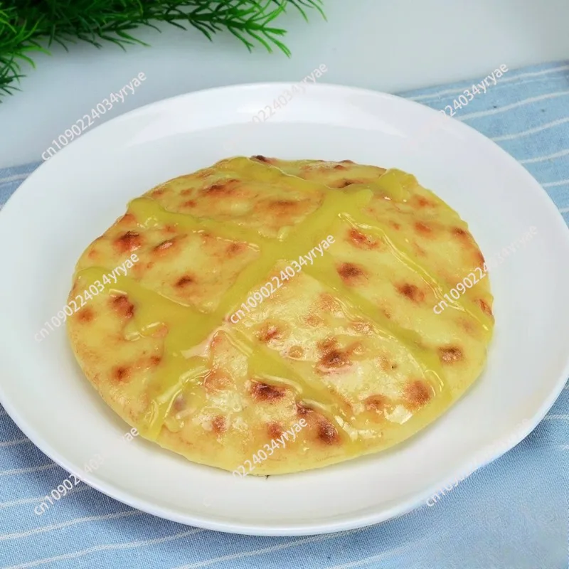 Simulation burst pulp durian cheese cake dessert bread pizza food model sample