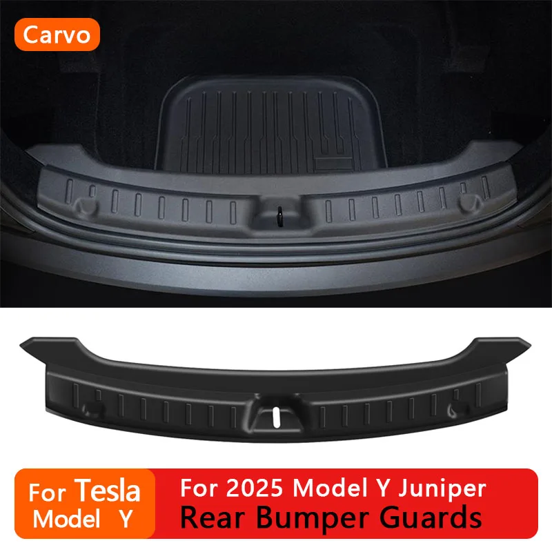 

Для нового Tesla Model Y Juniper 2025 Защита багажника TPE Защита порога задней двери багажника Накладка на порог багажника Защита заднего бампера