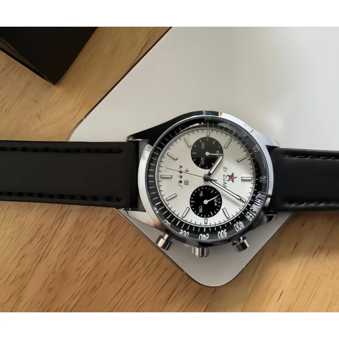 Hoogwaardig, functioneel 40 mm trendy minimalistisch sportchronograaf quartzhorloge voor heren A+