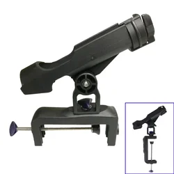 Clamp on Removable Yacht Kayak Canoe Fishing Rod Rack Holders Support Pole stand Bracket 360 Degree Rotatable