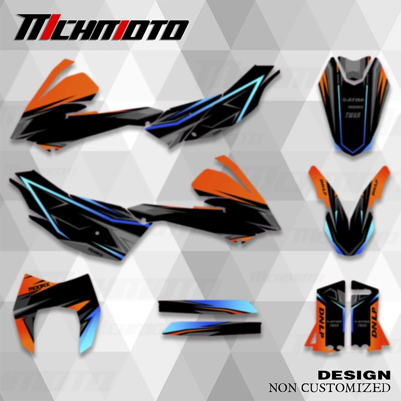 MCHMFG Full Graphics Decals Stickers Kits For KTM LC4 SMC 690 2008 2009 2010 2011 Number Name Backgrounds Cusotm