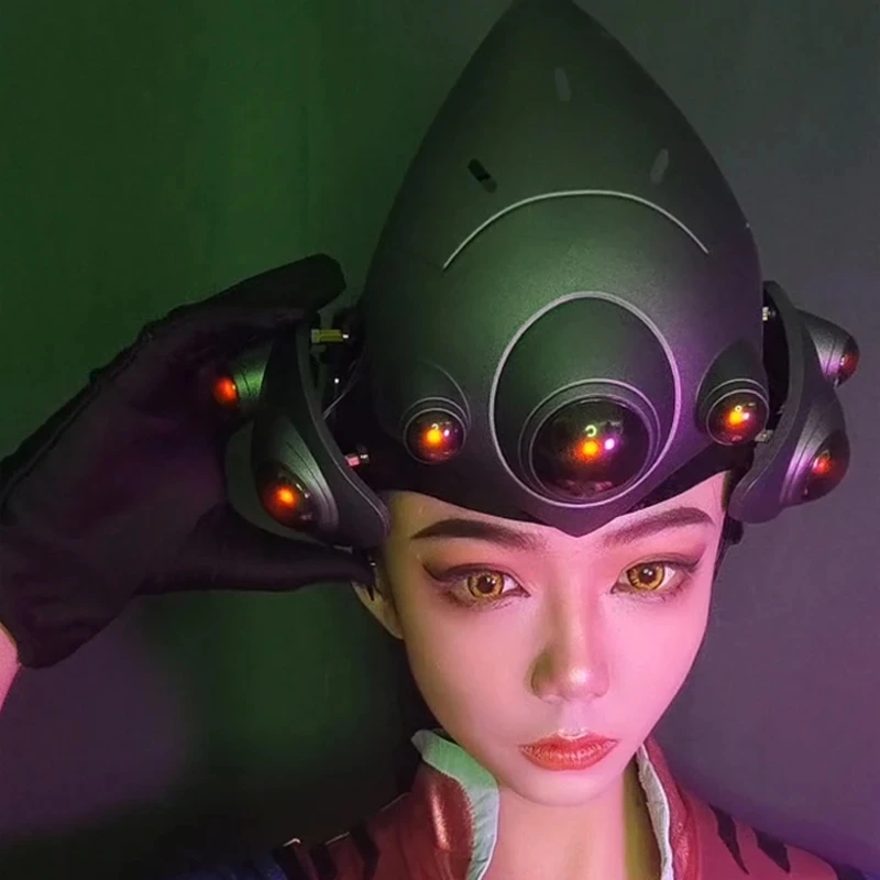 

2026 With Breathing LED!!! Two Mode!!! Widowmaker Helmet For Cosplay Widowmaker Mask With Lens France Player Headset Props