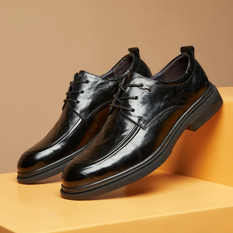 

Firt Layer Cowhide Genuine Leather Breathable Round Toe Formal Men' Hoe Oft Top Caual Men Flats Loafers Shoes мужская обувь туфл