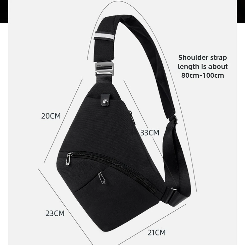 Męska torba na klatkę piersiową z zabezpieczeniem przed kradzieżą Wodoodporna torba taktyczna na ramię Torba podróżna na ramię dla mężczyzn