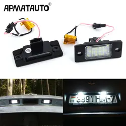 2Pcs Canbus12V LED Car License Number Plate Light Lamp White For VW Tiguan 2007-2011,Touareg Mk1 2002-2010