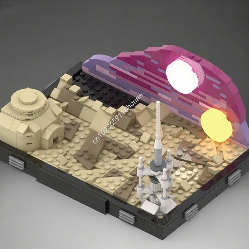 405 Stück MOC Binary Sunset Diorama Collection Episode Star Battle UCS Modell Bausteine Spielzeug Weihnachtsgeschenke