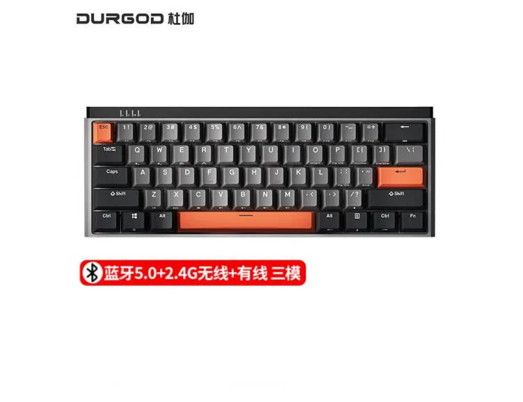 DURGOD K330W DURGOD K330W PLUS Wireless 3-mode hot plug gaming mechanical keyboard 61 keys no backlight cherry MX switch