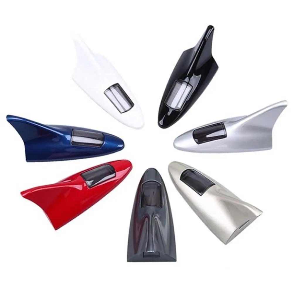 

lights Car Roof Voiture Lights Warning Flash Lamp Rear-end LED flash lights Car Decorative Light Solar Shark Fin Antenna