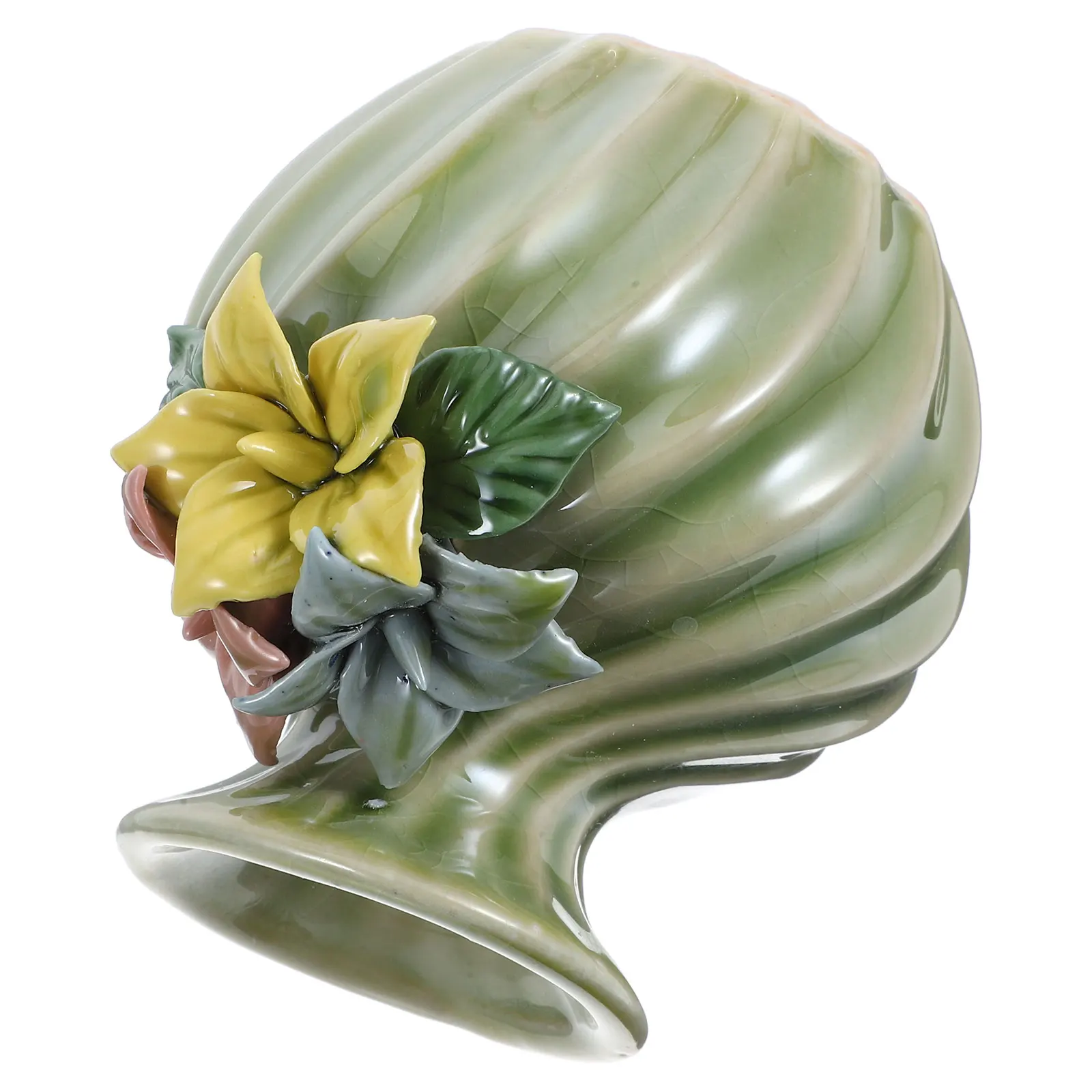 

Ceramic Flower Vase Modern Decorative Small 3D Flower Inlaid Colorful Ceramics for Floral Arrangement Tabletop Decor